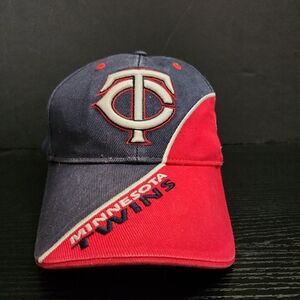 '47‎ Brand Minnesota Twins Baseball Cap Hat strapback Navy Red Two Tone MLB
